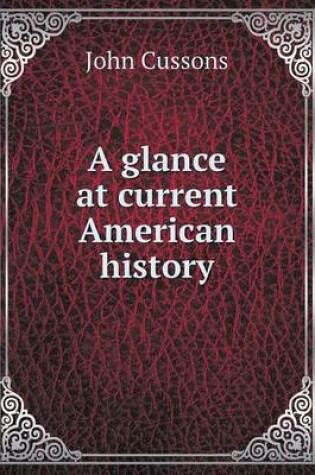 Cover of A glance at current American history