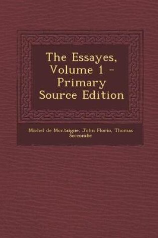 Cover of The Essayes, Volume 1
