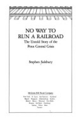 Cover of No Way to Run a Railroad