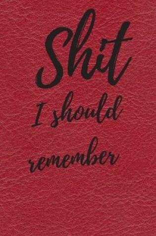 Cover of Shit I should remember