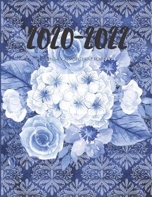Book cover for 2020-2022 Three 3 Year Planner Mandala Blue Flowers Monthly Calendar Gratitude Agenda Schedule Organizer