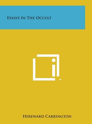 Book cover for Essays in the Occult