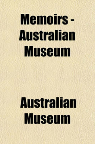 Cover of Memoirs - Australian Museum Volume 2