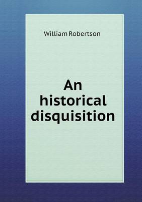 Book cover for An historical disquisition