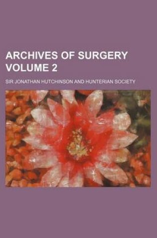 Cover of Archives of Surgery Volume 2