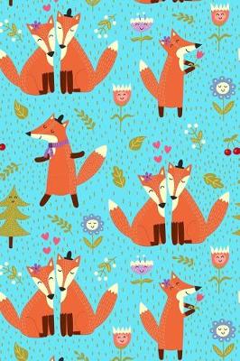 Book cover for Journal Notebook Cute Foxes Pattern 3