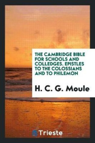 Cover of Epistles to the Colossians and to Philemon