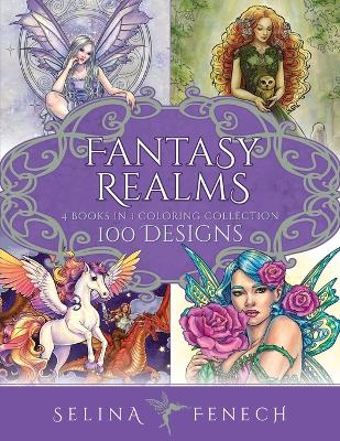 Book cover for Fantasy Realms Coloring Collection