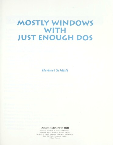 Book cover for Mostly Windows with Just Enough DOS