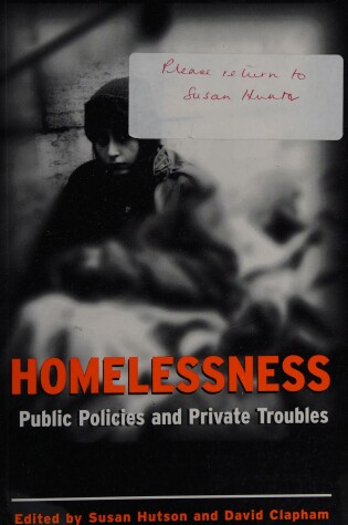 Cover of Homelessness: Public Policies