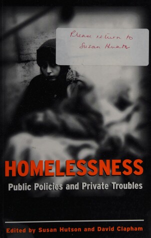 Book cover for Homelessness: Public Policies