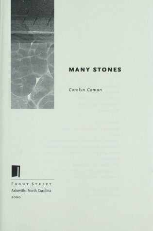 Cover of Many Stones