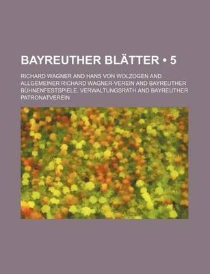 Book cover for Bayreuther Blatter (5)