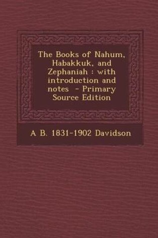 Cover of Books of Nahum, Habakkuk, and Zephaniah