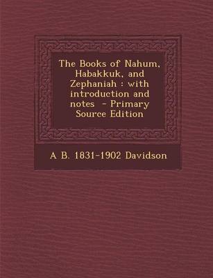 Book cover for Books of Nahum, Habakkuk, and Zephaniah