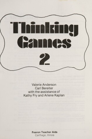 Cover of Thinking Games