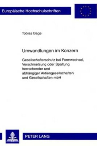 Cover of Umwandlungen Im Konzern