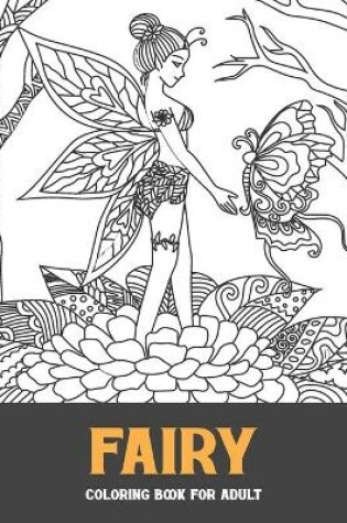 Cover of fairy coloring book for adult