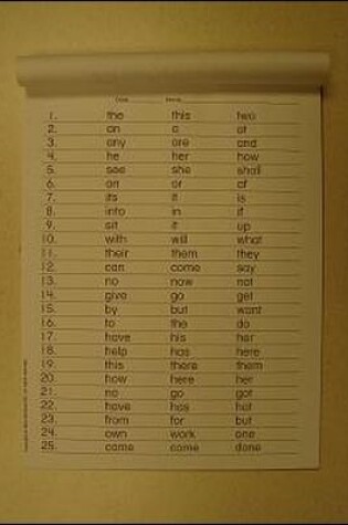 Cover of First Reading Laboratory - Additional Sight Word Tests - Grades K-1