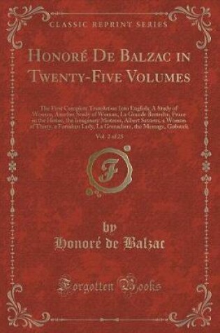 Cover of Honoré de Balzac in Twenty-Five Volumes, Vol. 2 of 25