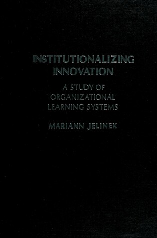 Cover of Institutionalizing Innovation