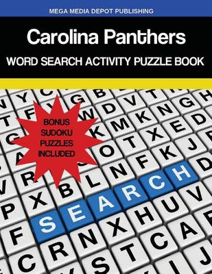 Book cover for Carolina Panthers Word Search Activity Puzzle Book