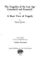 Cover of Tragedies Last Age