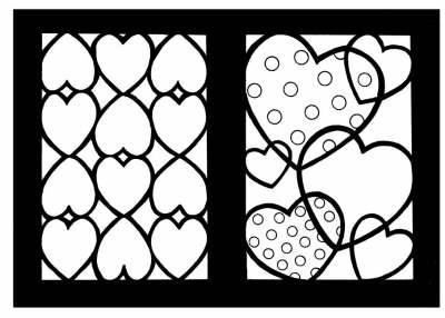 Cover of Hearts Stained Glass Coloring Book