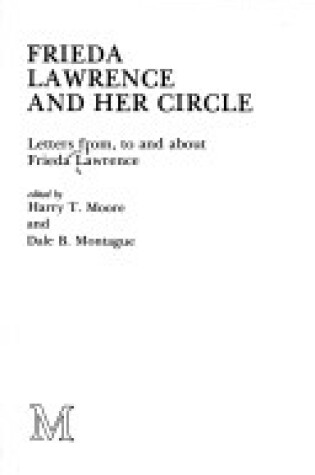 Cover of Frieda Lawrence and Her Circle