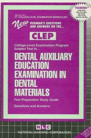 Cover of Dental Auxiliary Education Examination In Dental Materials