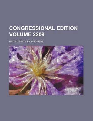 Book cover for Congressional Edition Volume 2209