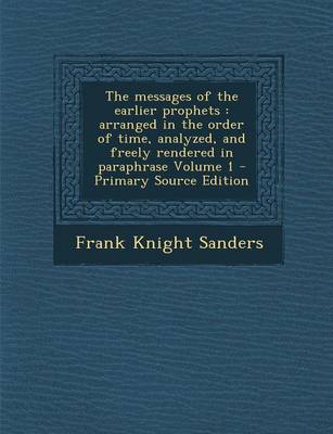 Book cover for The Messages of the Earlier Prophets