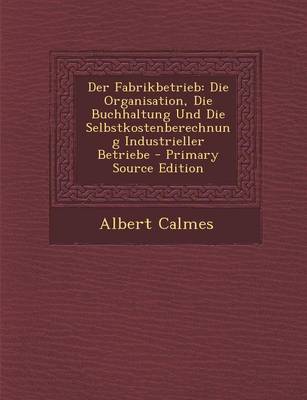 Book cover for Der Fabrikbetrieb