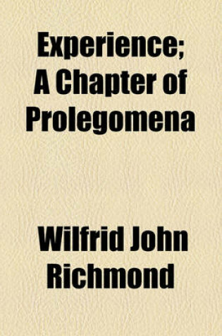 Cover of Experience; A Chapter of Prolegomena