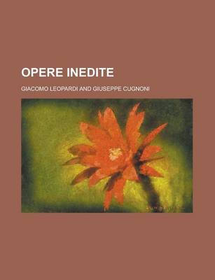 Book cover for Opere Inedite