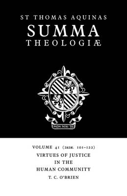 Book cover for Summa Theologiae: Volume 41, Virtues of Justice in the Human Community