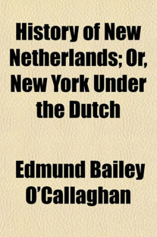 Cover of History of New Netherlands Volume 1; Or, New York Under the Dutch