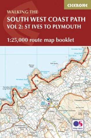 Cover of South West Coast Path Map Booklet - Vol 2: St Ives to Plymouth