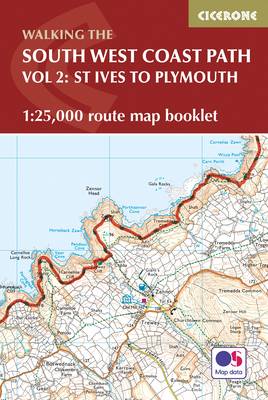 Book cover for South West Coast Path Map Booklet - Vol 2: St Ives to Plymouth