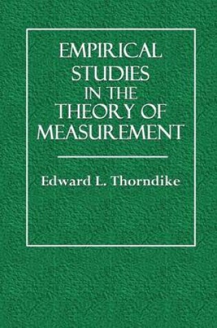 Cover of Empirical Studies in the Theory of Measurement