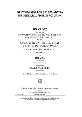 Book cover for Prioritizing Resources and Organization for Intellectual Property Act of 2007