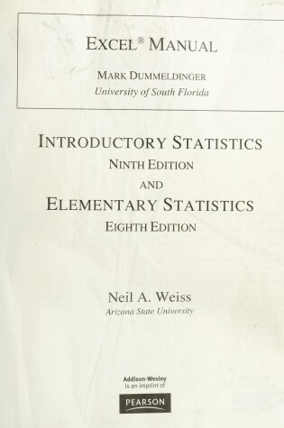 Cover of Excel Manual for Introductory Statistics and Elementary Statistics