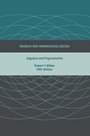 Cover of Algebra and Trigonometry: Pearson New International Edition