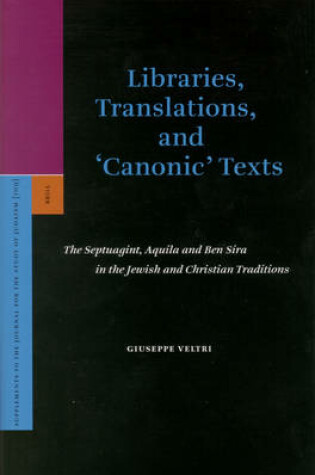 Cover of Libraries, Translations, and 'Canonic' Texts