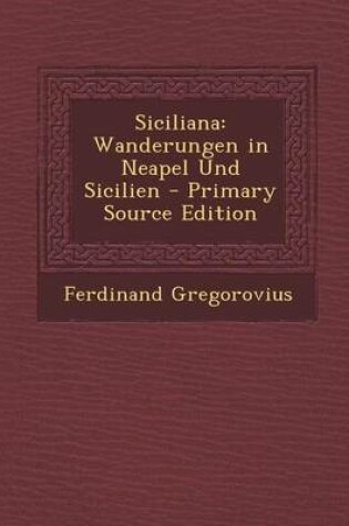 Cover of Siciliana