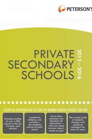 Cover of Private Secondary Schools 2015-2016