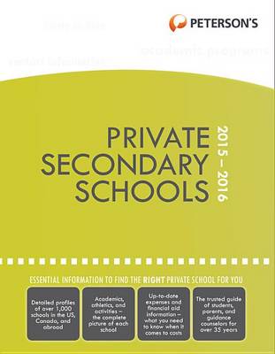 Book cover for Private Secondary Schools 2015-2016