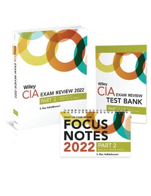 Book cover for Wiley CIA 2022 Part 2: Exam Review + Test Bank + Focus Notes, Practice of Internal Auditing Set