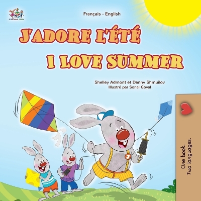 Book cover for I Love Summer (French English Bilingual Children's Book)