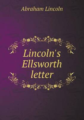 Book cover for Lincoln's Ellsworth letter